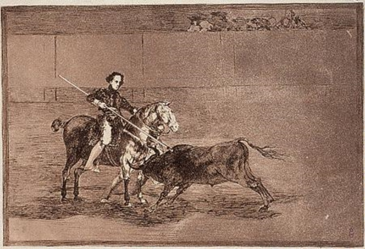 Мужественная доблесть знаменитой Пахуэлеры в Сарагосе (1814-1816). Франсиско де Гойя. Сангвиник на бумаге verjurado, 186 х 285 мм. Национальный музей Прадо.